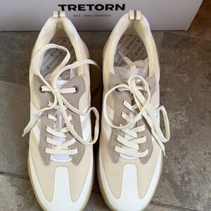 Tretorn Beige, Cream & White Women's Low-Top Sneakers